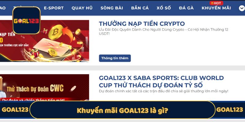 Khuyến mãi GOAL123 là gì?